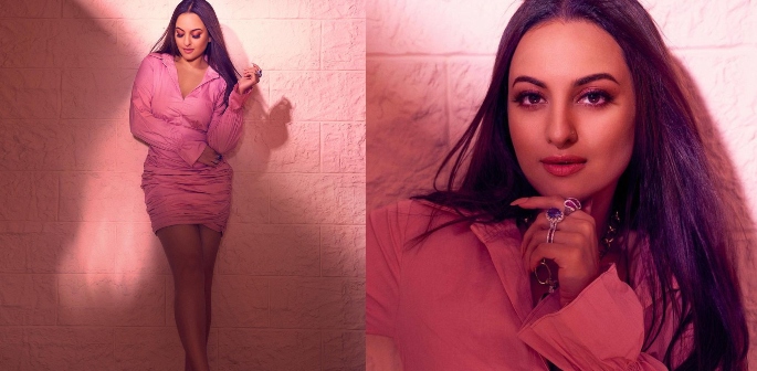 Sonakshi Sinha looks Pretty in Pink Mini Dress | DESIblitz
