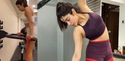 Janhvi Kapoor tones body with Pilates workout