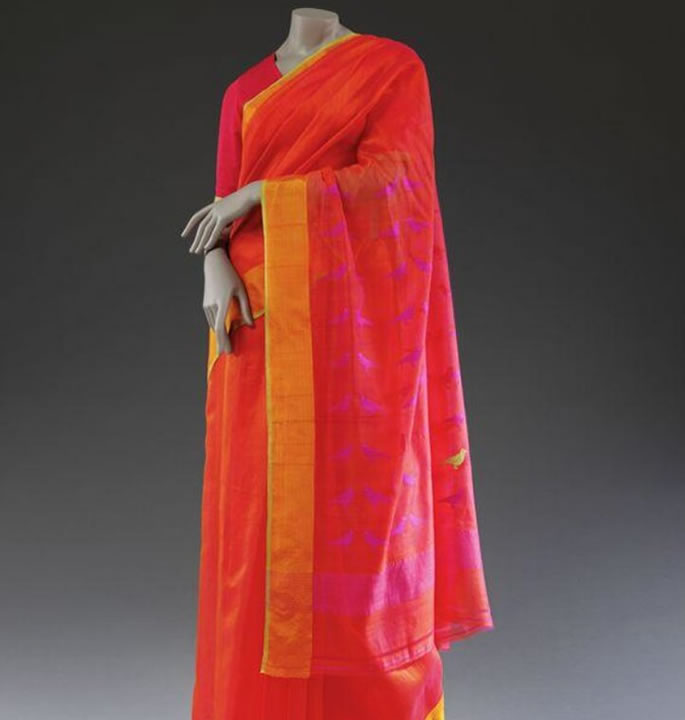 Victoria & Albert Museum showcases collection of Saris - red