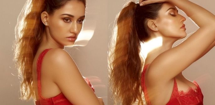 685px x 336px - Disha Patani looks Stunning in Red Lace Corset top | DESIblitz