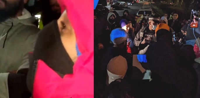 Policeman forcibly Removes Sikh Man's Head Covering f