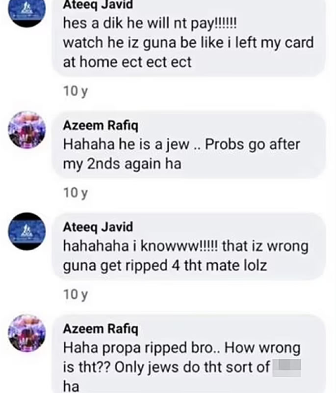 Historic Anti-Semitic messages by Azeem Rafiq Unearthed