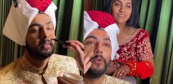 Indian Bride reacts to Groom getting Makeup Done