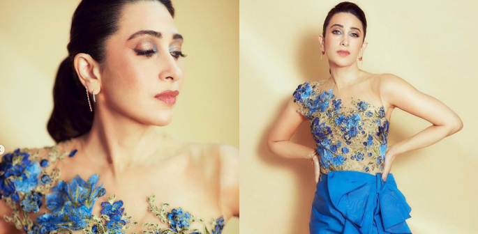 Karishma Kapoor Ka Bf Video Sexy - Karisma Kapoor looks Chic in Blue Cocktail Dress | DESIblitz