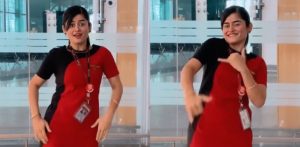 Air hostess dances to 'Lazy Lad' in viral video - f