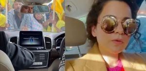 Kangana's Car 'attacked' by Mob in Punjab f