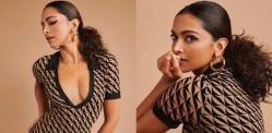 Deepika Padukone stuns in Beige Bodycon Dress