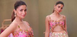 Alia Bhatt sparkles in Pink Embellished Lehenga