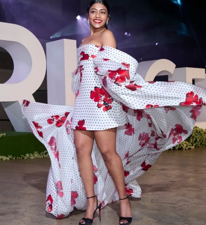 Bridgerton's Charithra Chandran stuns at World Premiere