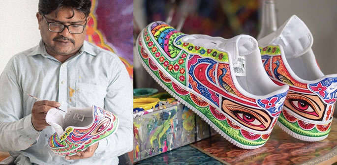 Behandeling Opsplitsen Koloniaal Pakistani Truck Artist uses Designs to Create Custom Trainers | DESIblitz