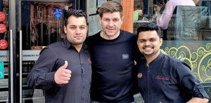 Steven Gerrard enjoys Prawn Curry at Asha's in Birmingham f
