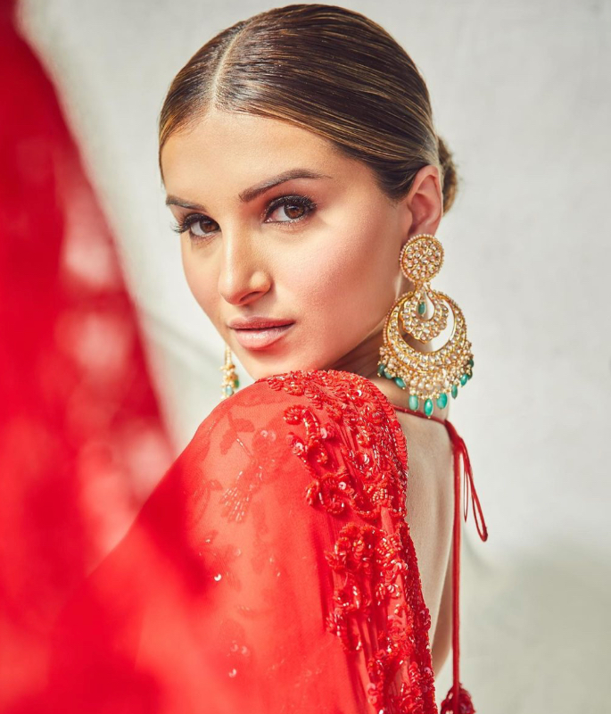 Tara Sutaria Paints the Town Red in Lace Saree - 1