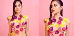 Urfi Javed goes Topless with Risqué 'Flower' Outfit