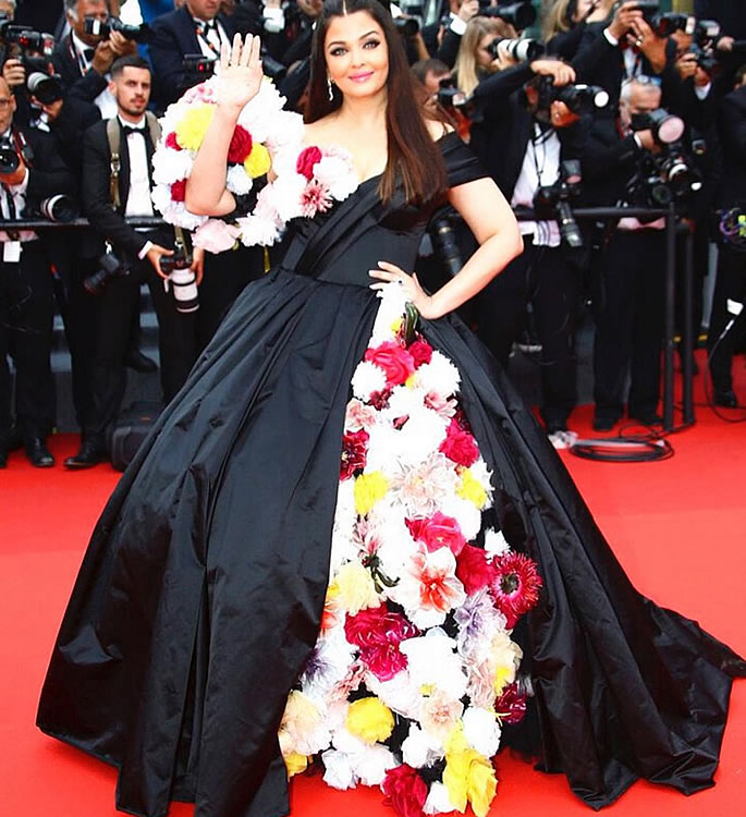 Aishwarya Rai turns Heads at Cannes in Dramatic Floral Gown