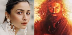 Alia Bhatt reacts to Ranbir Kapoor's 'Shamshera' Look