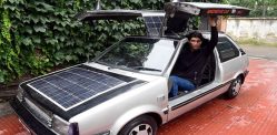Indian Teacher builds Solar-Powered Car f