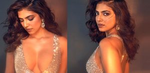 Malavika Mohanan sets pulses racing in Plunging Sequin Dress f