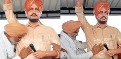 Sidhu Moose Wala’s Father cries at Statue Unveiling