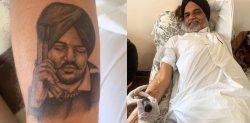 Sidhu Moose Wala’s Father gets Son’s Face Tattooed on Arm
