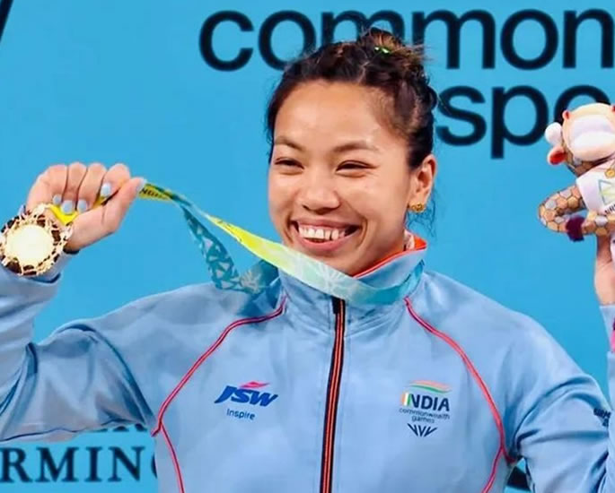 Commonwealth Games 2022 5 Gold for India (So Far) - saikhom