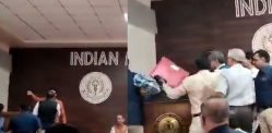 Indian Doctors fight at Medical Association Meeting f