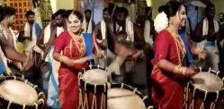 Indian Bride performs Chenda at Her Own Wedding f