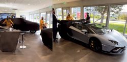 Man collects new Lamborghini with Dhols Playing f