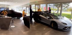 Man collects new Lamborghini with Dhols Playing
