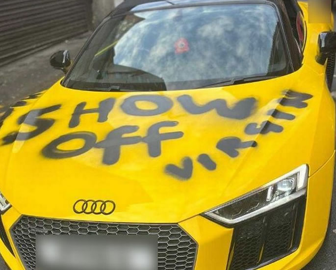 Crypto Millionaire has £100k Audi R8 Vandalised
