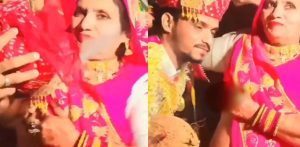 Indian Groom breastfed by Mother on Wedding Day f