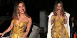 Priyanka Chopra slays in Plunging Gold Gown in London