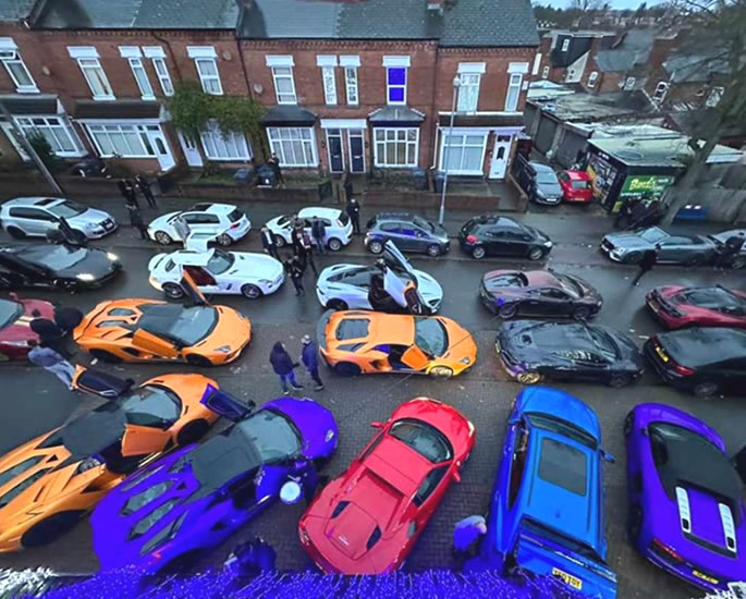 Wedding Procession features Luxury Cars worth £10m