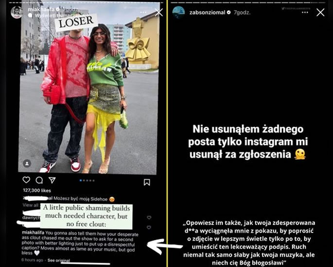 Mia Khalifa slams 'Loser' Polish Rapper for Disrespecting Her
