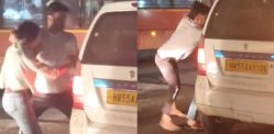 Indian Man beats Woman & Forces Her into Cab