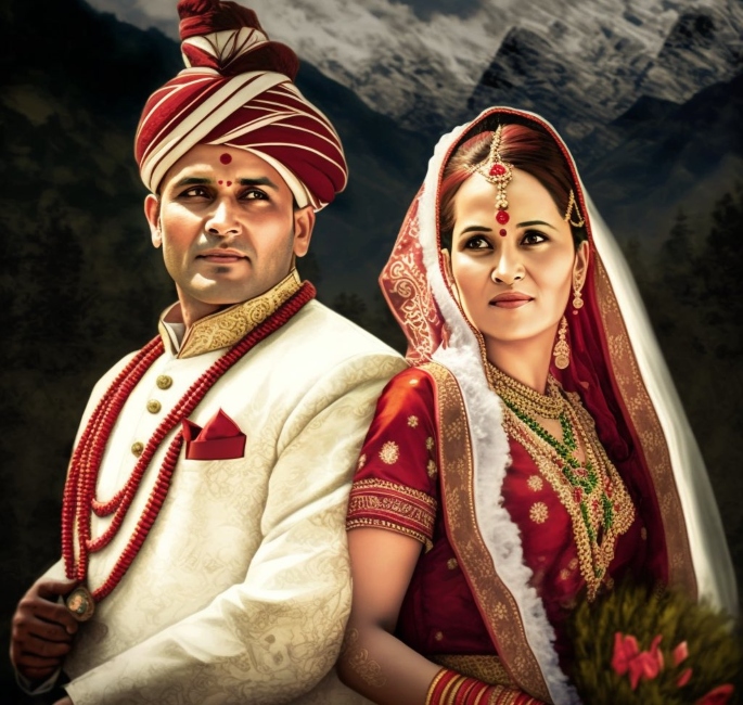 AI Generated Wedding Photos from Indian States