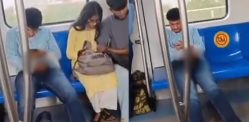 Indian Man caught Masturbating on Delhi Metro f