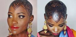 Lupita Nyong’o makes Style Statement with Mehendi on her Head
