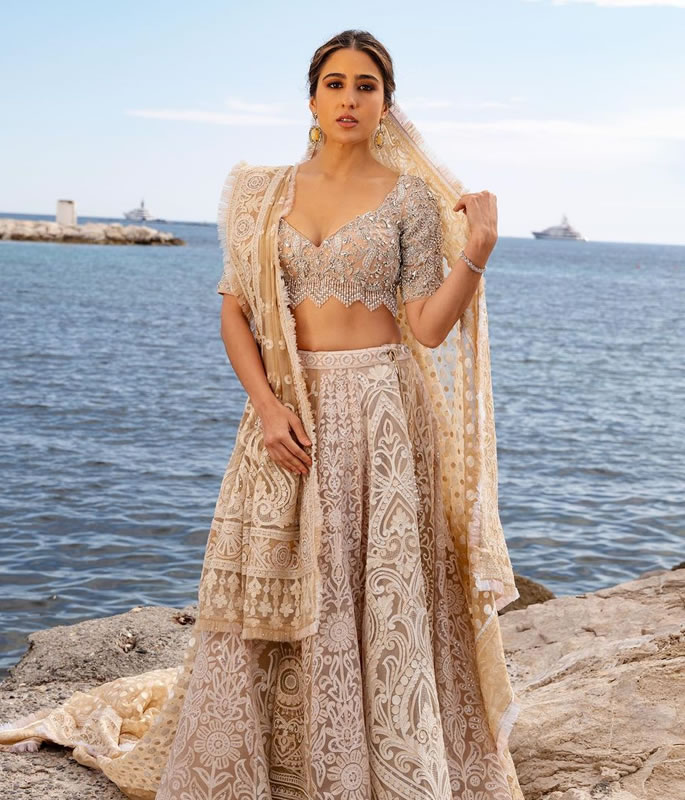 Sara Ali Khan dazzles with Desi & Western Outfits at Cannes