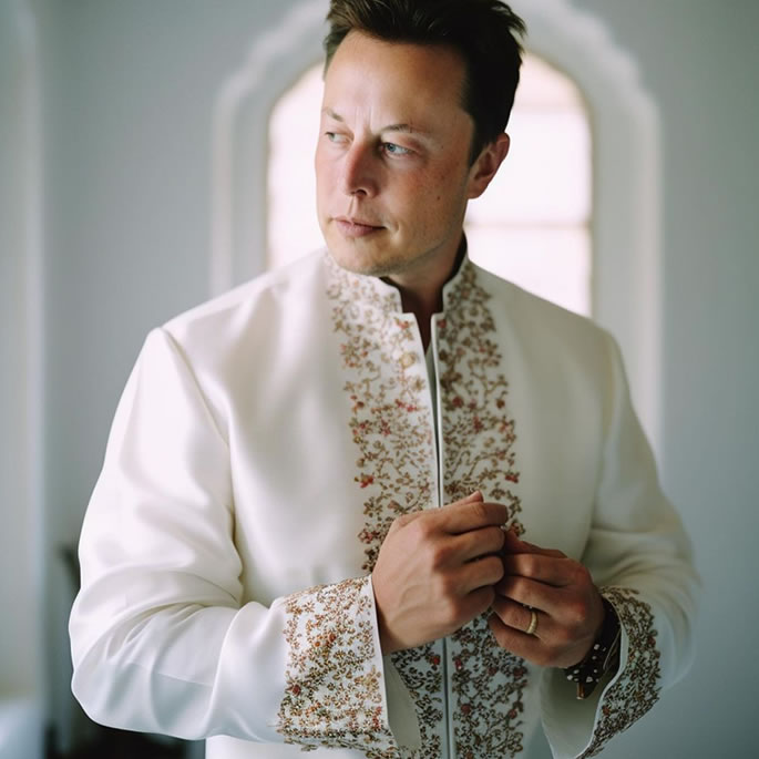 AI imagines Elon Musk as Desi Groom 2
