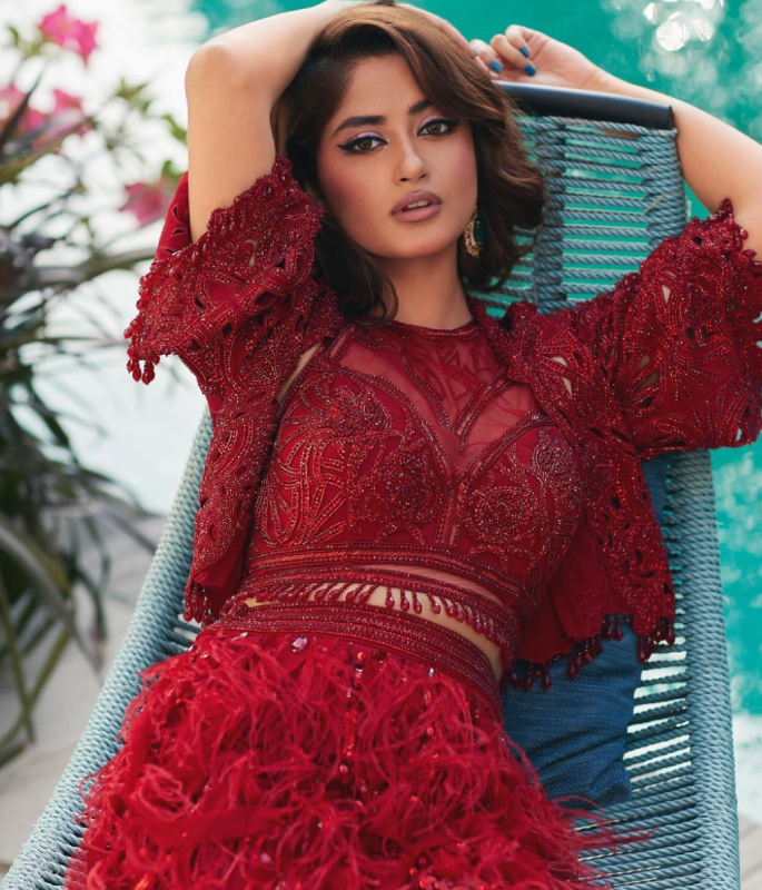 Sajal Aly turns heads in Vibrant Red Ensemble - 1