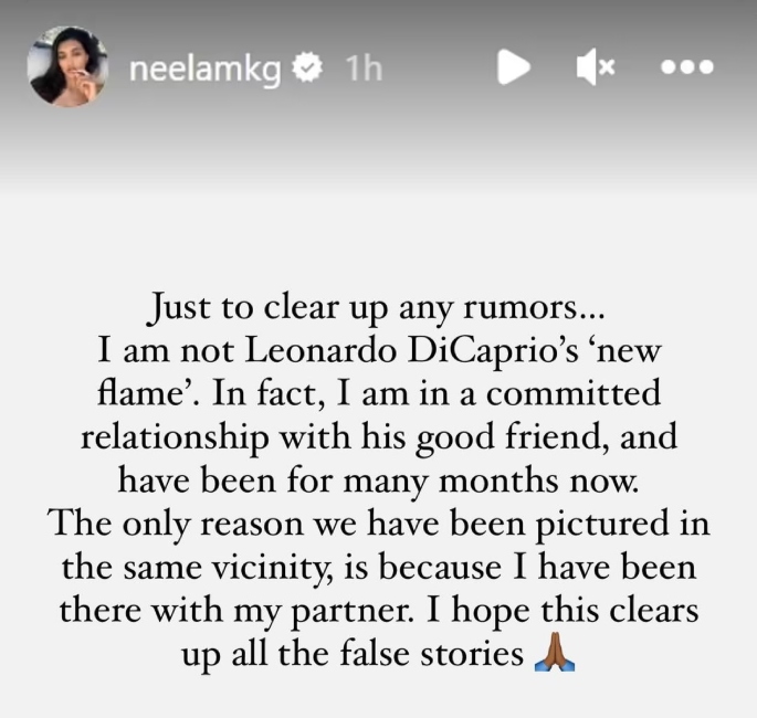 Neelam Gill Breaks Silence on Leonardo DiCaprio Romance 