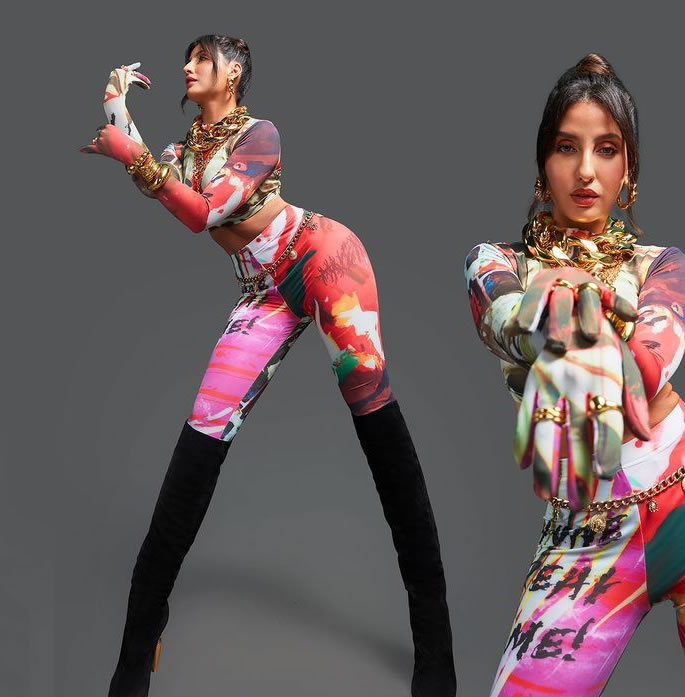 Art outfit Nora Fatehi