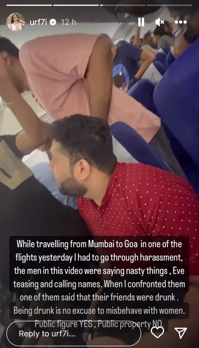 Uorfi Javed harassed by 'Drunk Men' on Flight