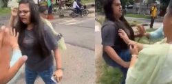 Indian Driver hits Elderly Women after Minor Collision