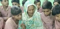 Elderly Indian Woman aged 92 learns how to Read & Write