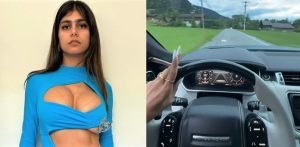 Mia Khalifa criticised for Driving at 100mph while smoking Weed f