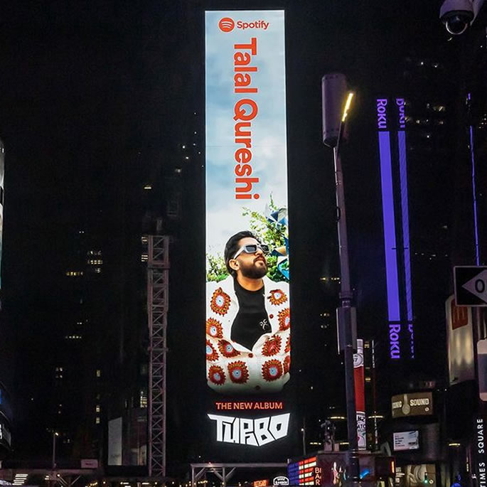 Talal Qureshi lights up Times Square with 'TURBO'