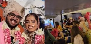 NRI Couple get Married on Plane in Mid-Air f