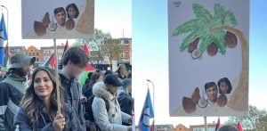 Woman with 'Coconut' Banner wanted for Hate Crime f