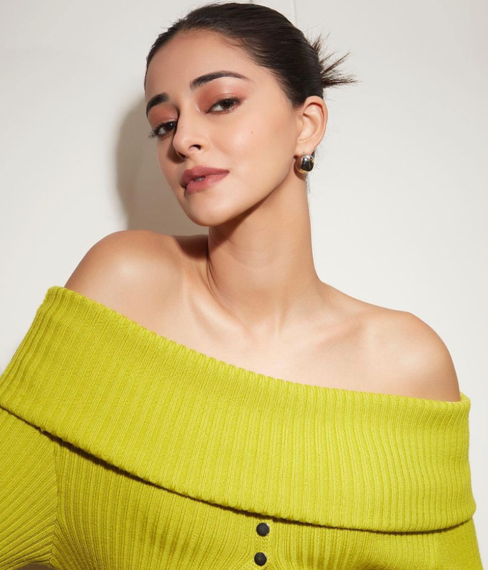 Ananya Panday Slays in Green Denim and Off-Shoulder Combo - 4